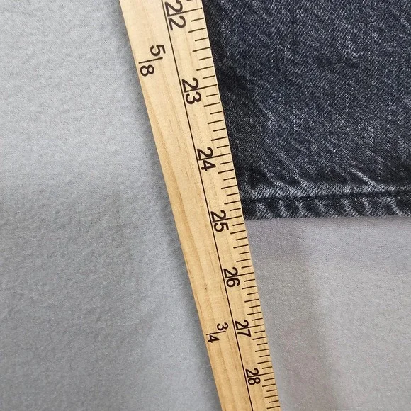 American Eagle Strigid Mom Jeans Size 12 Short Black Wash High Rise Relaxed - Picture 4 of 7